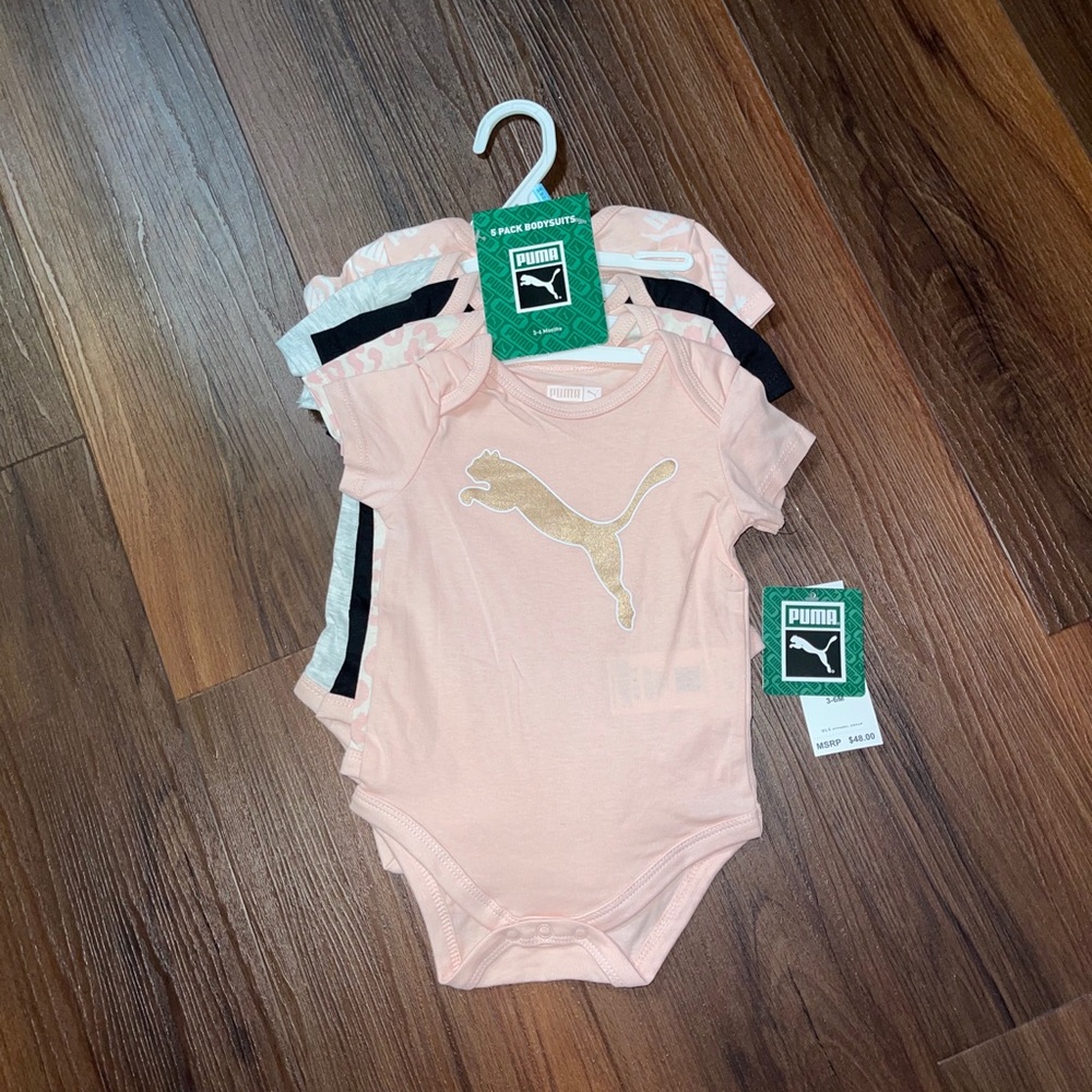 Puma Baby Girl’s 5 Pack Bodysuit